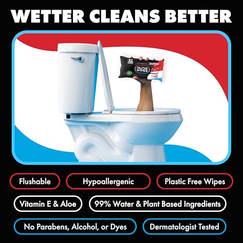 Image of DUDE Wipes Poopsicle Flushable Wipes - Ice Pop Scented Extra-Large Adult Wet Wipes - 3 Pack (144 Count) - Infused with Vitamin E and Aloe - Septic and Sewer Safe