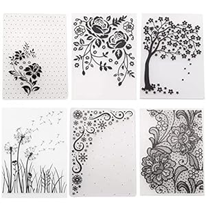 Qszkeer 6 Stück Blumen Stanzbögen OT0258