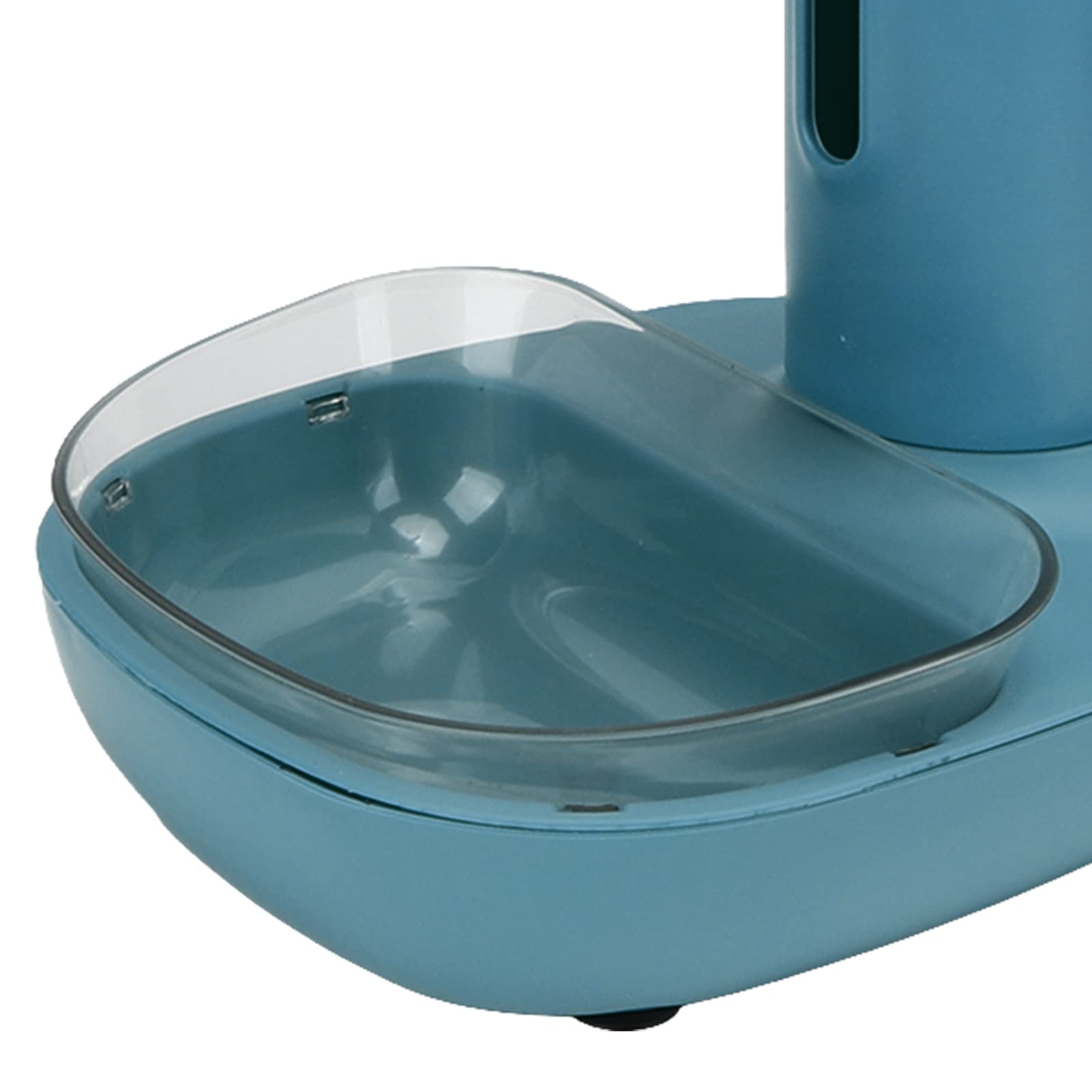 Cuenco dispensador de agua para mascotas de 680 ml, altura ajustable desmontable, evita resbalones, alimentador automático de agua para perros y gatos (Azul)