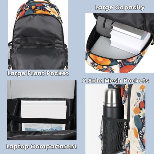 Love 17 Inch Kids Backpacks for Teen Girls Women Flower Laptop Backpack College Bookbags Middle School with Adjustable, Padded Straps4