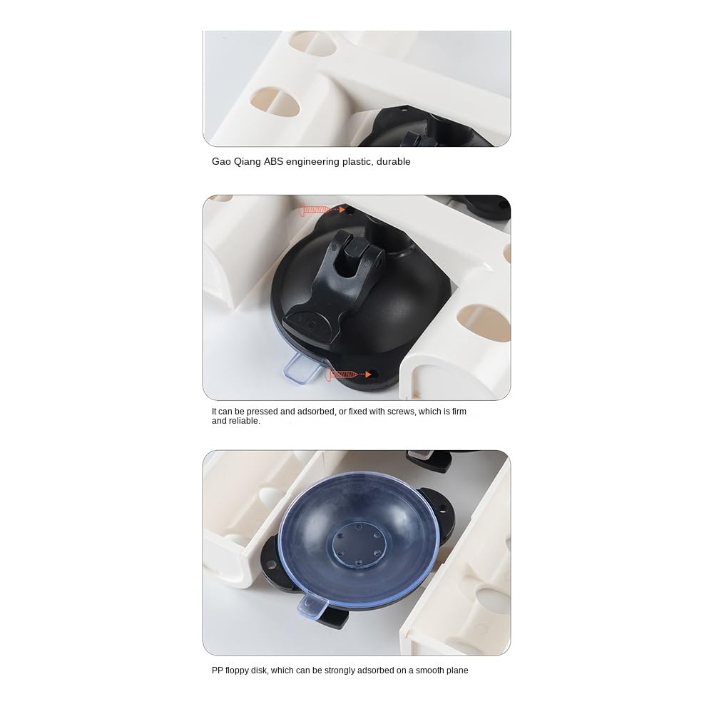 Porte-canne à Pêche Funfob à Ventouse – Fixation Rapide Sur Bateau, Caisse Ou Mur, Supporte 10 Lb, Fond Ouvert Pour Drainage