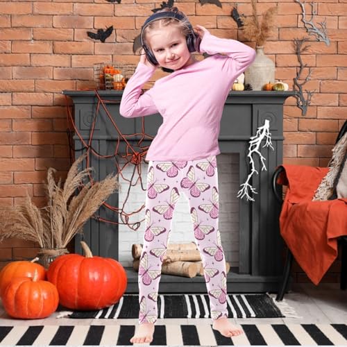 Girls' Leggings Ankle Length Printed Leggings Butterfly Star Soft Comfortable Pants for Kids 4-10 Years2