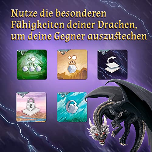 Trefl - The Book of Dragons - Das Buch der Drachen - Brettspiel, Drachenkarten, Würfel, einzigartige Mechanik, handgezeichnete Drachengrafiken, Gesellschaftsspiel für Erwachsene und Kinder ab 8 Jahren – Bild 6