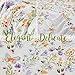 Brandream Window Valance Cotton Curtain for Baby/Toddler/Kid Bedroom Bath Laundry Living Room, Wildflower Butterfly Farmhouse Chic Decor Purple White