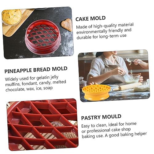 Molde para pan de piña 4 piezas de silicona antiadherente miniatura 5