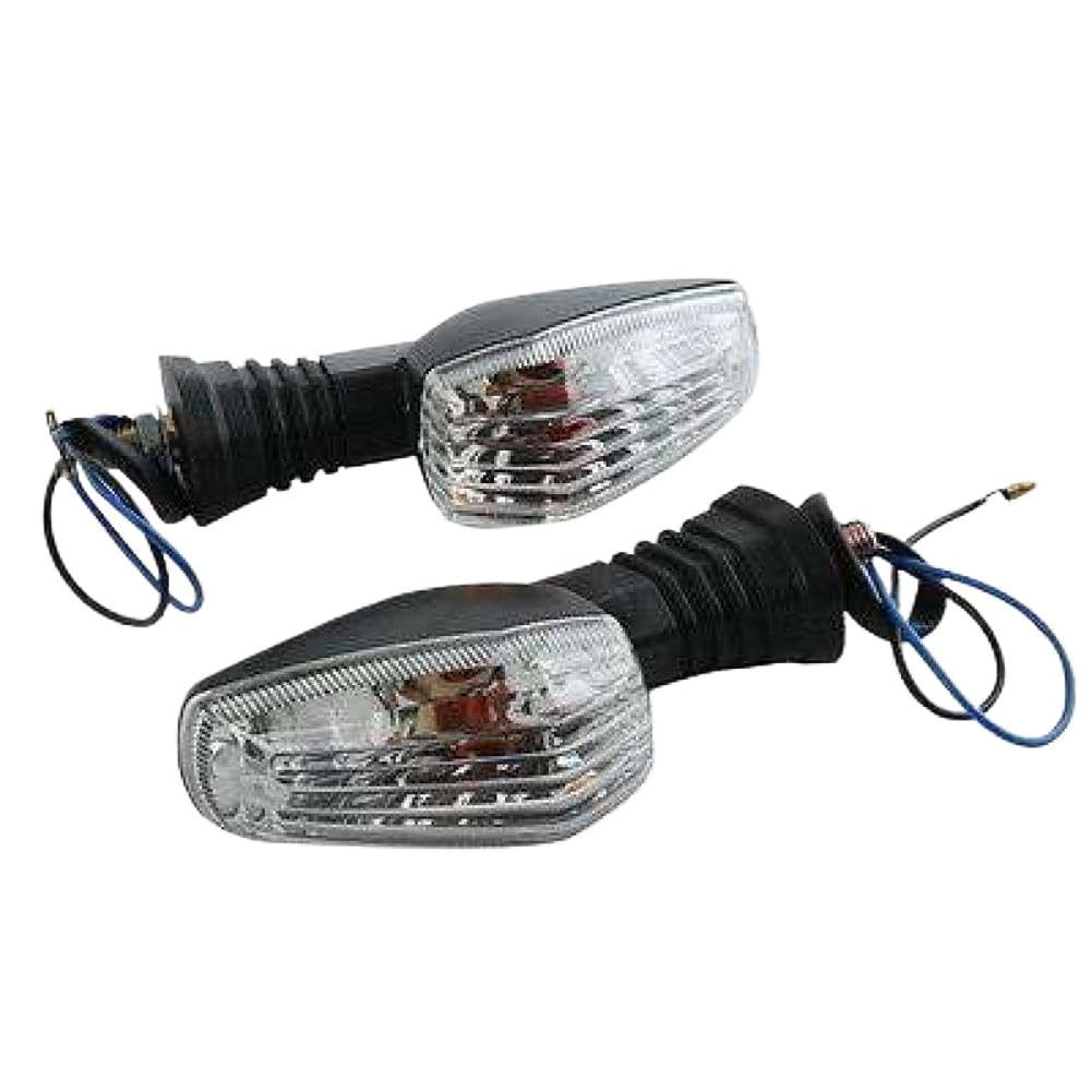 QAzrygWSK 2X Front and Rear Amber Turn Lights Compatible with GSXR600 2004-2005, GSXR750 2004-2005, GSXR1000 2003-2004(Clear)
