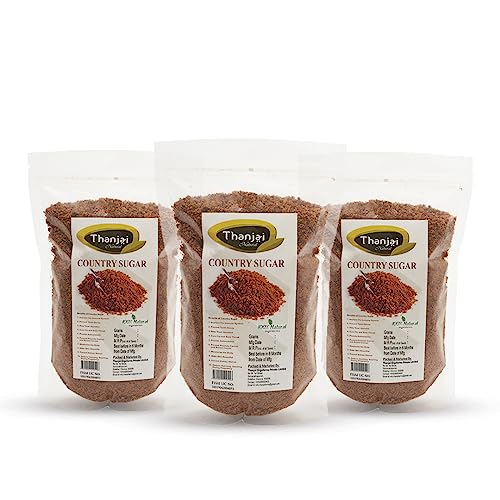 Image of Thanjai Natural 3kg Sugarcane Jaggery Powder | Naatu Sakkarai | Prepared Naturally Pure Country Sugar (3000g)