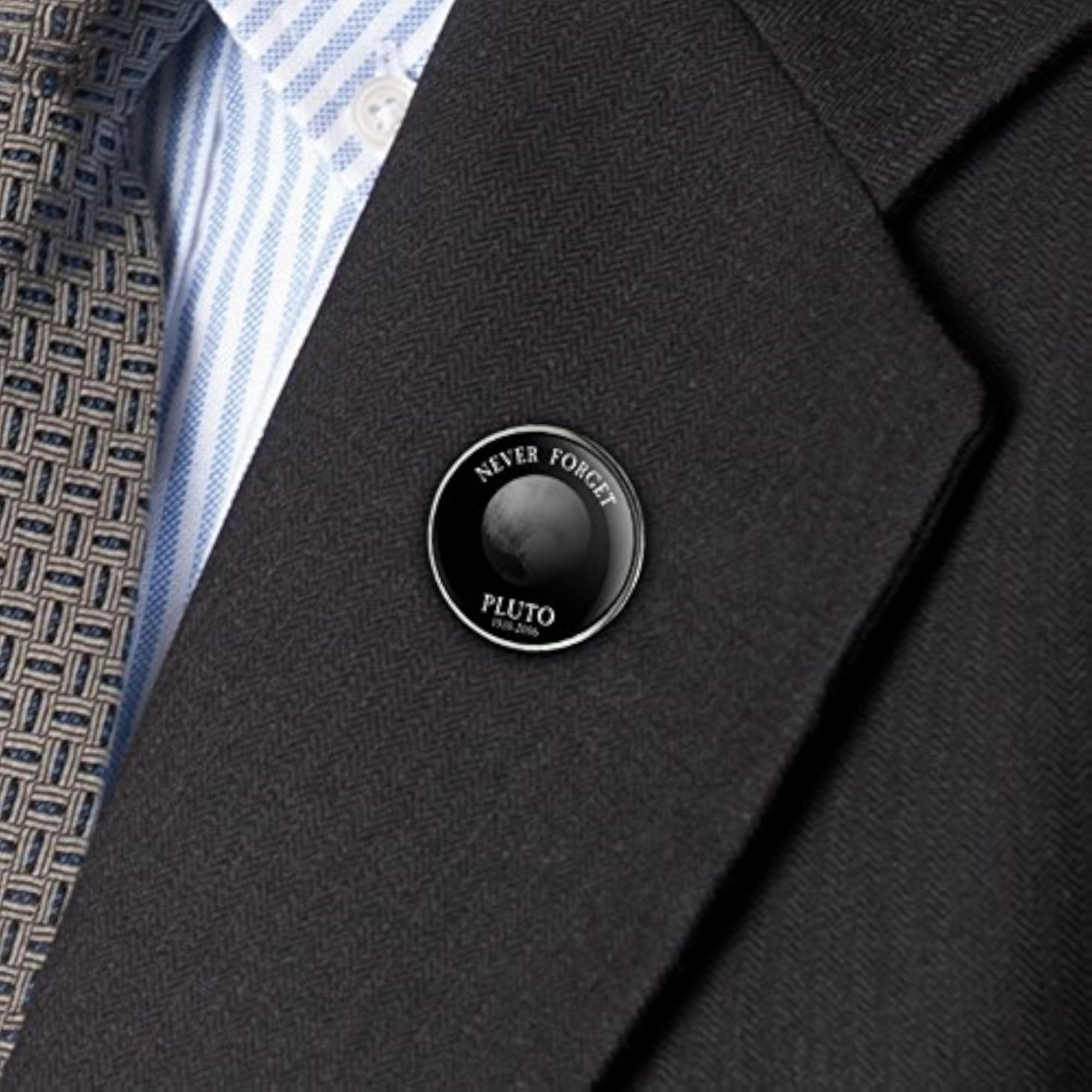 Pluto Planet Astronomy Memorial Tie Tack Pin, 1.1 Inches