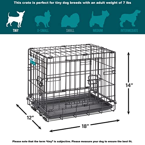 Midwest Homes For Pets Newly Enhanced Single & Double Door Icrate Dog Crate, Includes Leak-Proof Pan, Floor Protecting Feet, Divider Panel & New Patented Features #TOP6
