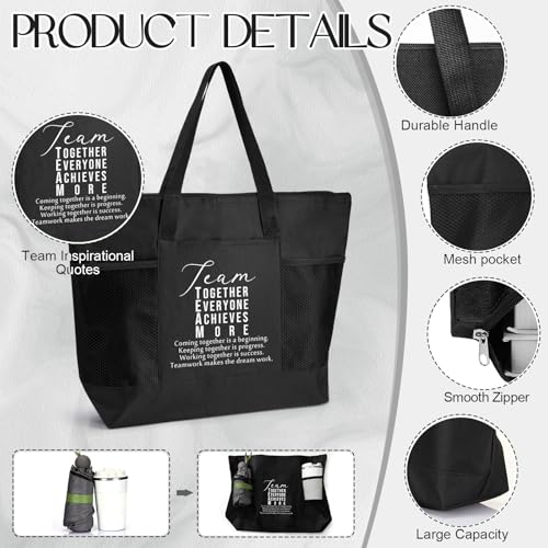Image of 6 Pcs Team Appreciation Tote Bags Pocket for Women Employee Appreciation Gifts for Nurses Volunteer Cowork