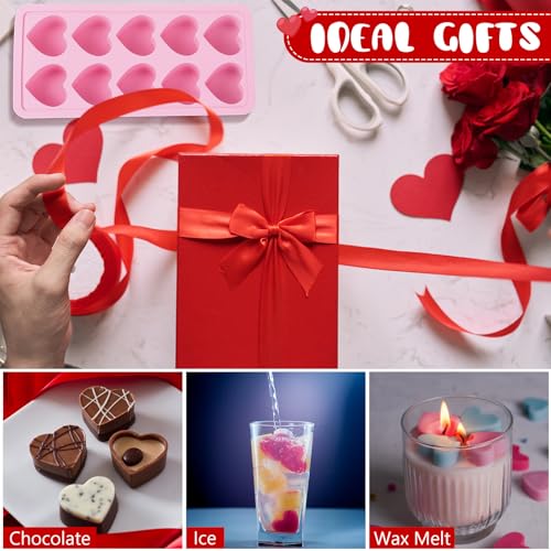 Hushee Pack de 3 Moldes para Hielo Forma Corazón de Silicona miniatura 3