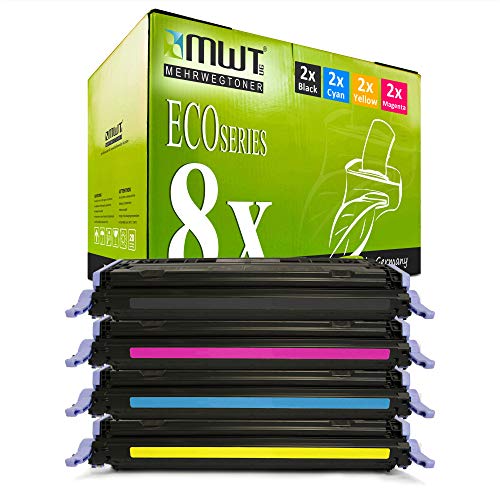 Cartouche toner HP Color LaserJet 2600 1600 pour dossiers de bureau | Pack de 8 Kraft