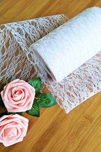 Sourcing Map Ruban Dentelle Blanche Florale 15,2 Cm X 4,6 M - Idéal Couture, Cadeaux, Mariage Et Décoration