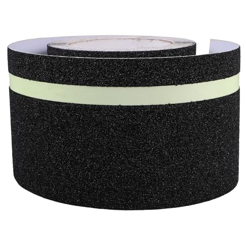 BUGUUYO 1 Rollo cinta antideslizante cinta de fugas de tubería cinta de agarre para escaleras slip peldaños de escalera antideslizante tiras antideslizantes para escaleras por favor Black