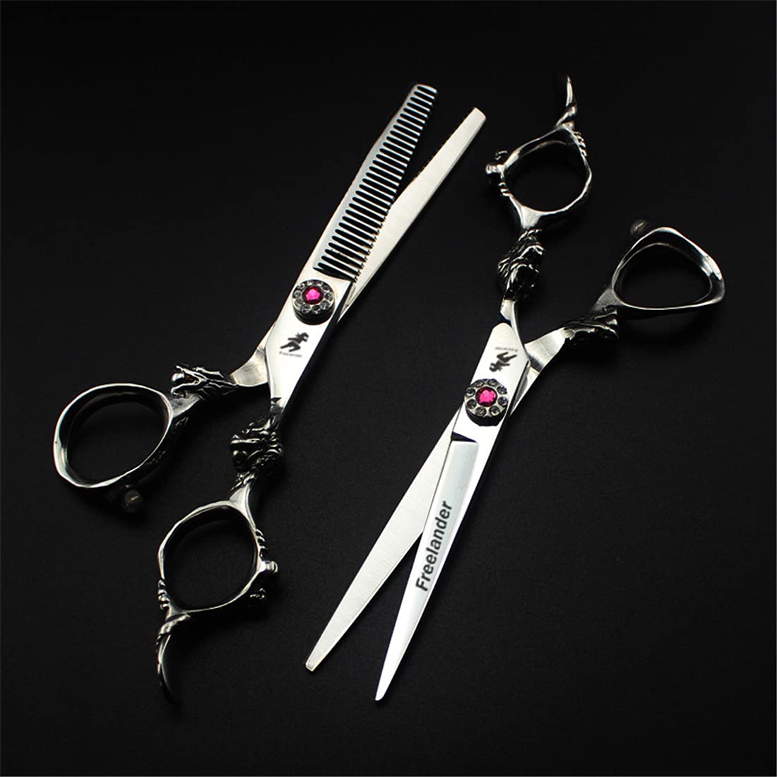 6,0 Pouces Coiffure Professionnelle Amincissement Et Coupe De Ciseaux De Coupe, Ciseaux De Coupe des Cheveux en Acier Inoxydable, pour Femmes/Hommes/Enfants/Animaux Domestiques