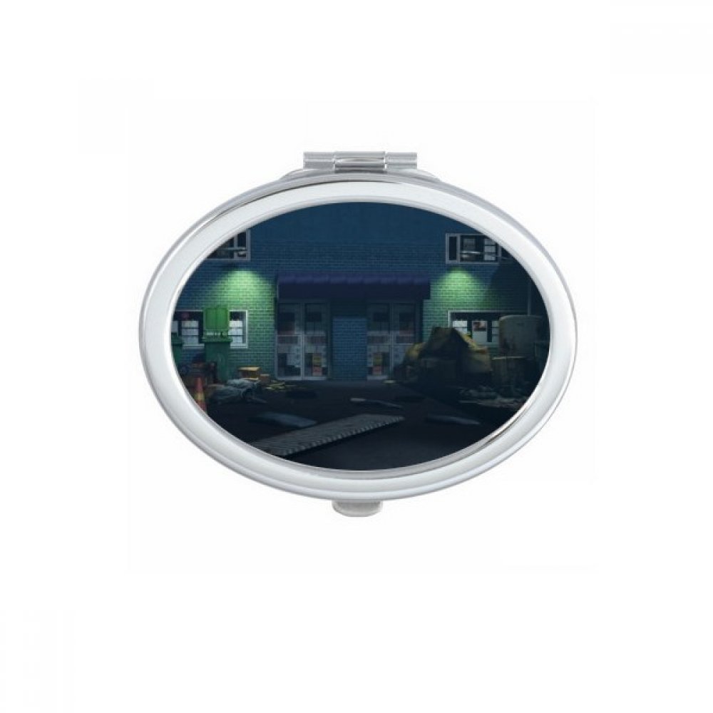 Miroir Lopnorzombie horreur compact ovale pour retouches maquillage rapides en voyage