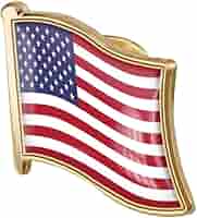 10 USA Flagge Anstecknadeln - Patriotic Broschen 2,2x1,7cm