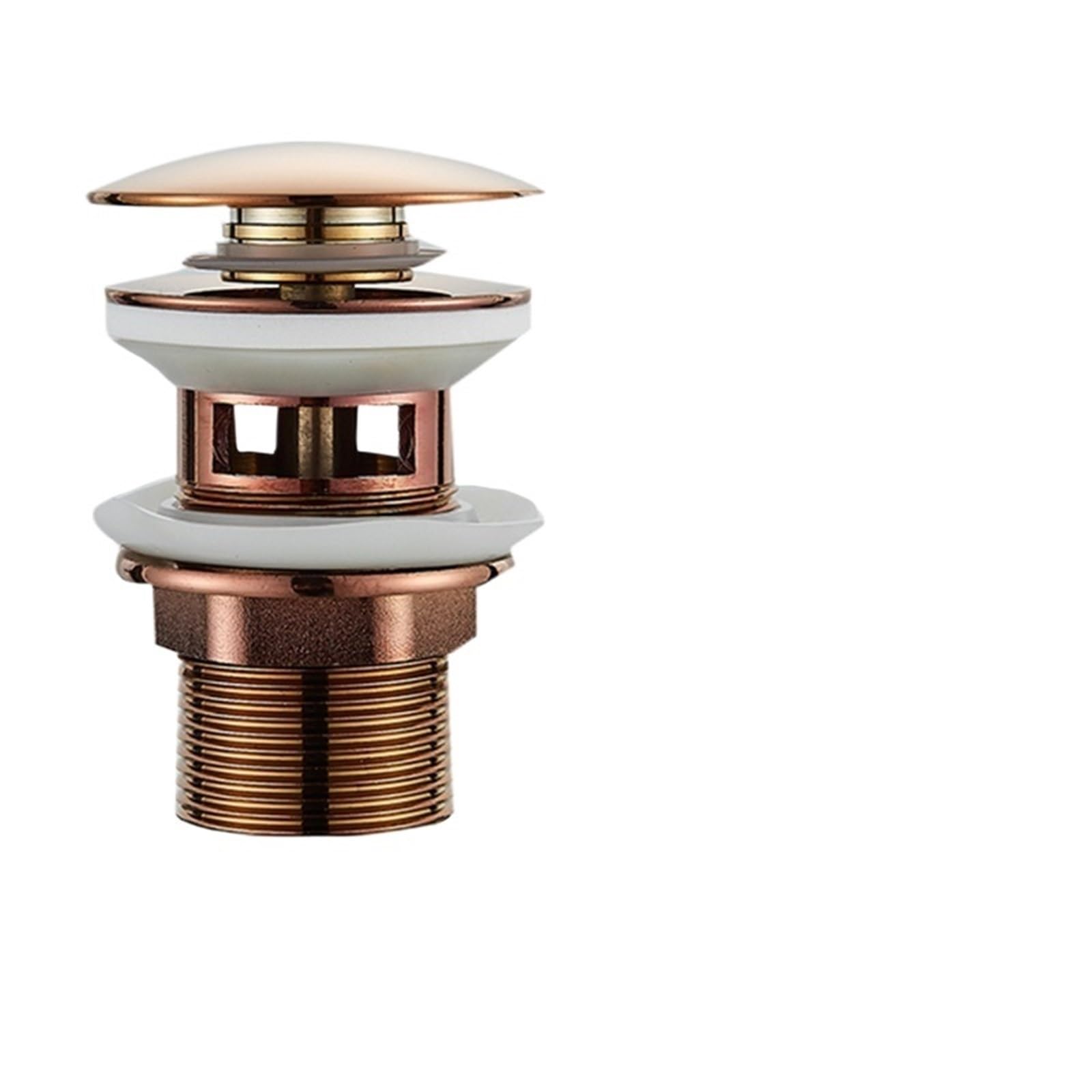 Pulsante di Scarico Pop Up Pulsante di scarico pop-up Lavandino del bagno Scolapiatti Sifone Tappo Rubinetto for lavabo Accessorio Tubo for Nero cromato per il bagno(Rose Gold B)