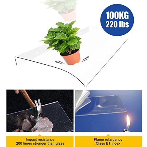 Auvent de porte de balcon de cour premium : marquise moderne incurvée en polycarbonate durable