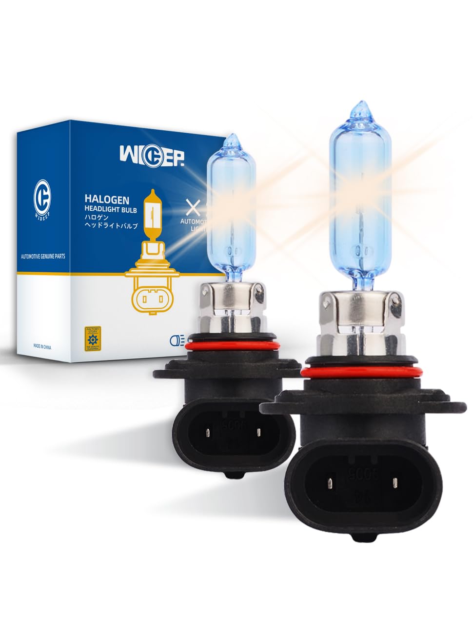 Wideep 9005/HB3 Halogen Headlight Bulbs