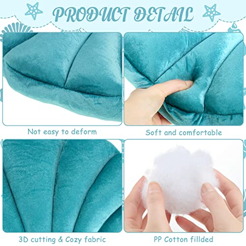 Qunclay WV-QUNCLAY-4447 2 Pcs Seashell Pillow Soft Seashell Shaped Accent Throw Pillows Cute Decorative Pillow Cushion thumb #2