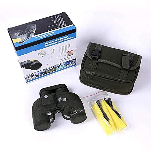 Binoculares 10x50 alta potencia HD con brújula miniatura 6