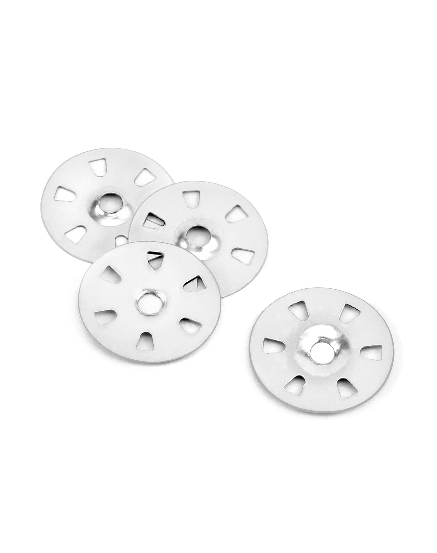 QWORK® 500 PCS/Pack 35mm Diameter Galvanized Steel Washers with Six Holes - Image 2