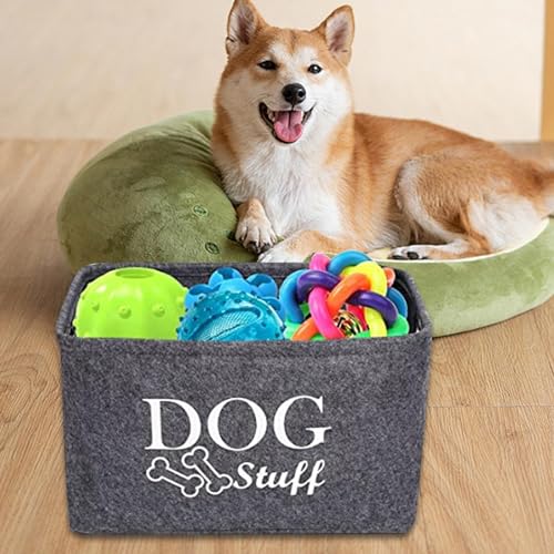 Colcolo Haustier-Spielzeug-Aufbewahrungsbox, Hundezubehör, Aufbewahrungsbehälter, Haushaltsorganisation, Hunde-Leckereien-Organizer-Boxen, groß für