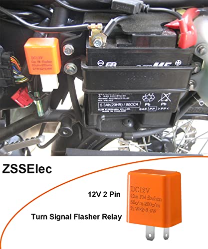 6Pcs 12V Flasher Relay For Led Turn Signal Relay 2 Pin Blinker Relay For Motorcycle,Waterproof Electronic Automotive Replacement Flashers For Car Led Flash Relays Speed Adjustable (Orange) #TOP5