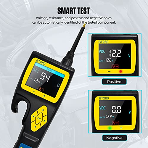 Power Probe, Component Activation Electrical Tester, 9V-30V Automotive Relay Tester, Digital Multimeter Mode Circuit Tester, Oscilloscope Mode Automotive Tools, Automotive Probe Tester with Suitcase