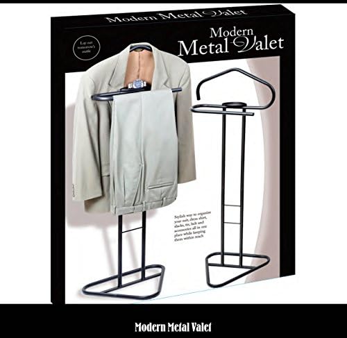 WARDROBE VALET MODERN METAL STAND WITH TRAY