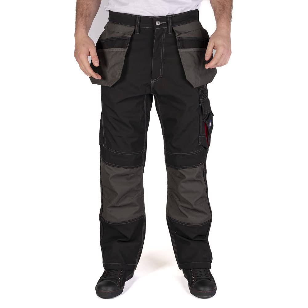 Lee Cooper Workwear LCPNT224 Mens Contrast Multi & Holster Pocket Kneepad Work Safety Cargo Pants Trousers