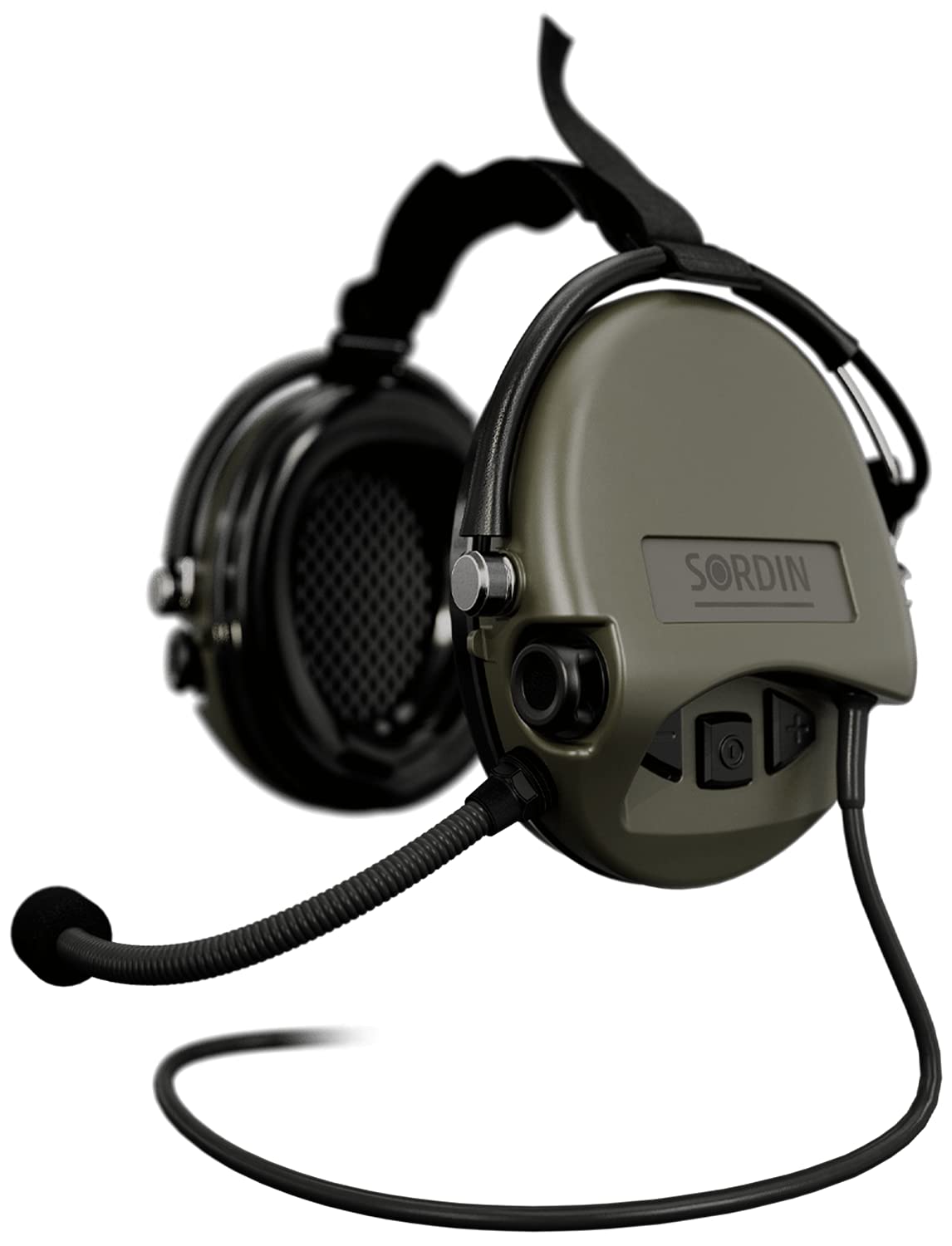 Sordin MIL CC Casque antibruit Protection auditive active avec câble Nexus et micro arceau