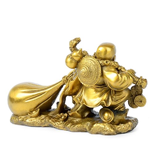 Estatua Feng Shui Buda Risueño de Latón para Decoración miniatura 2