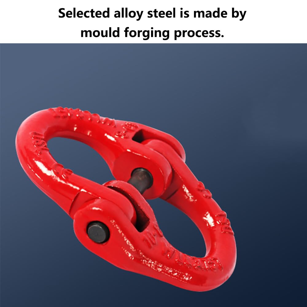 Lot de 2 maillons de connexion Hammerlock en alliage d'acier allié G80 à double anneau, capacité limite de charge de travail 3,15t/3 150 kg