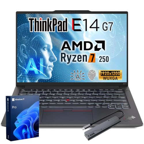 Image of Lenovo ThinkPad E14 14 inch FHD+ AMD Ryzen 7 250 AI Business Laptop