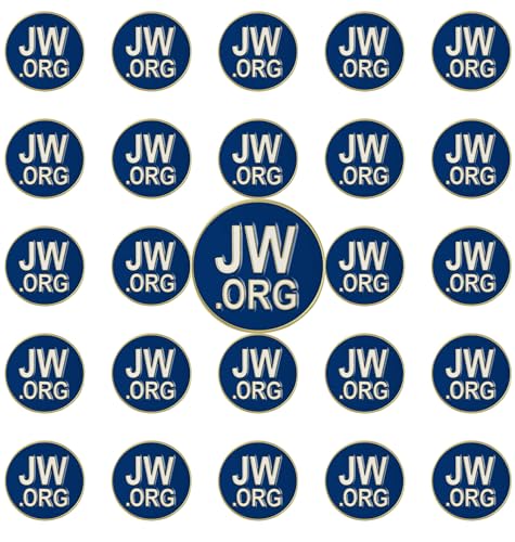 JW.org Lapel Pins Enamel JW.org Neck Tie Hat Tack Clip Women or Men Suits Round Blue Jehovah Witness Lapel Pin bulk