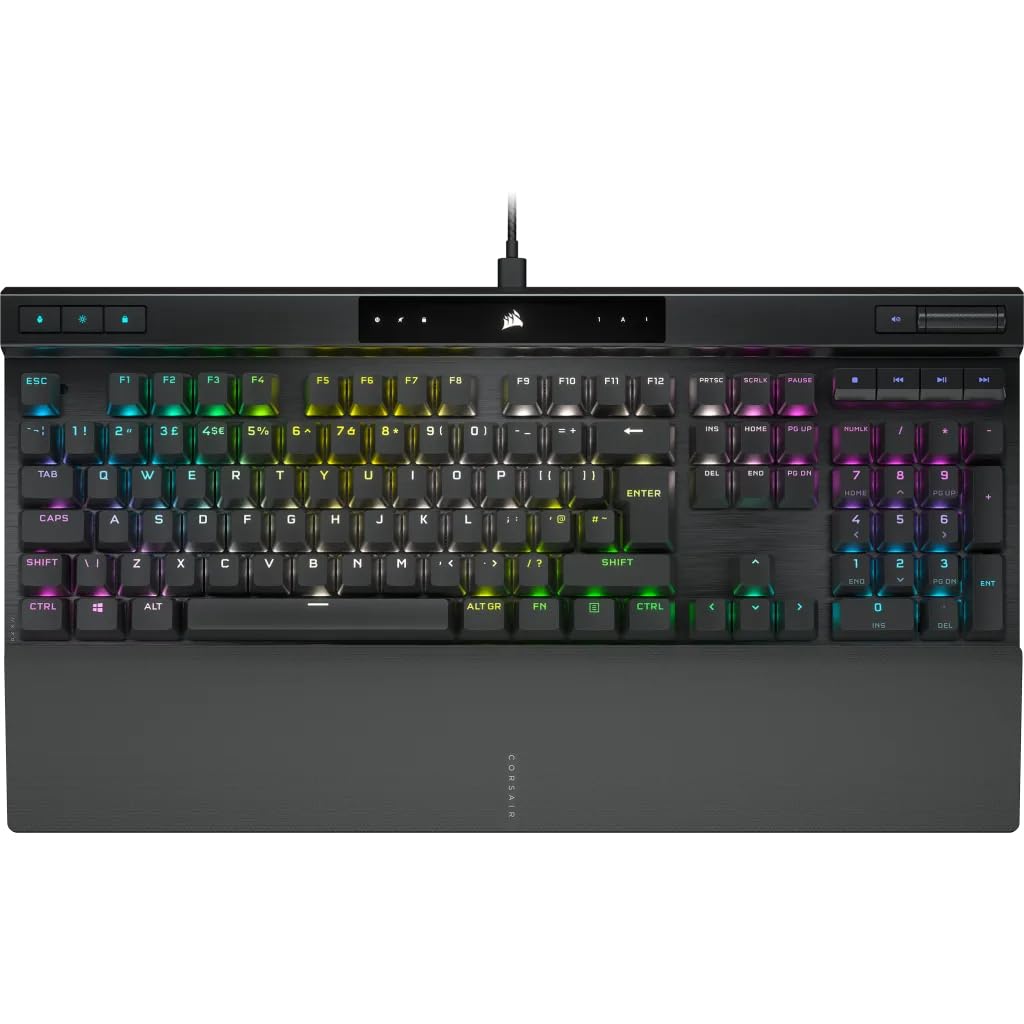 CORSAIR K70 RGB PRO Mechanical Wired Gaming Keyboard – CHERRY MX RED Linear Switches – PBT Double-Shot Keycaps – iCUE Compatible – QWERTY UK – PC, Mac, Xbox – Black