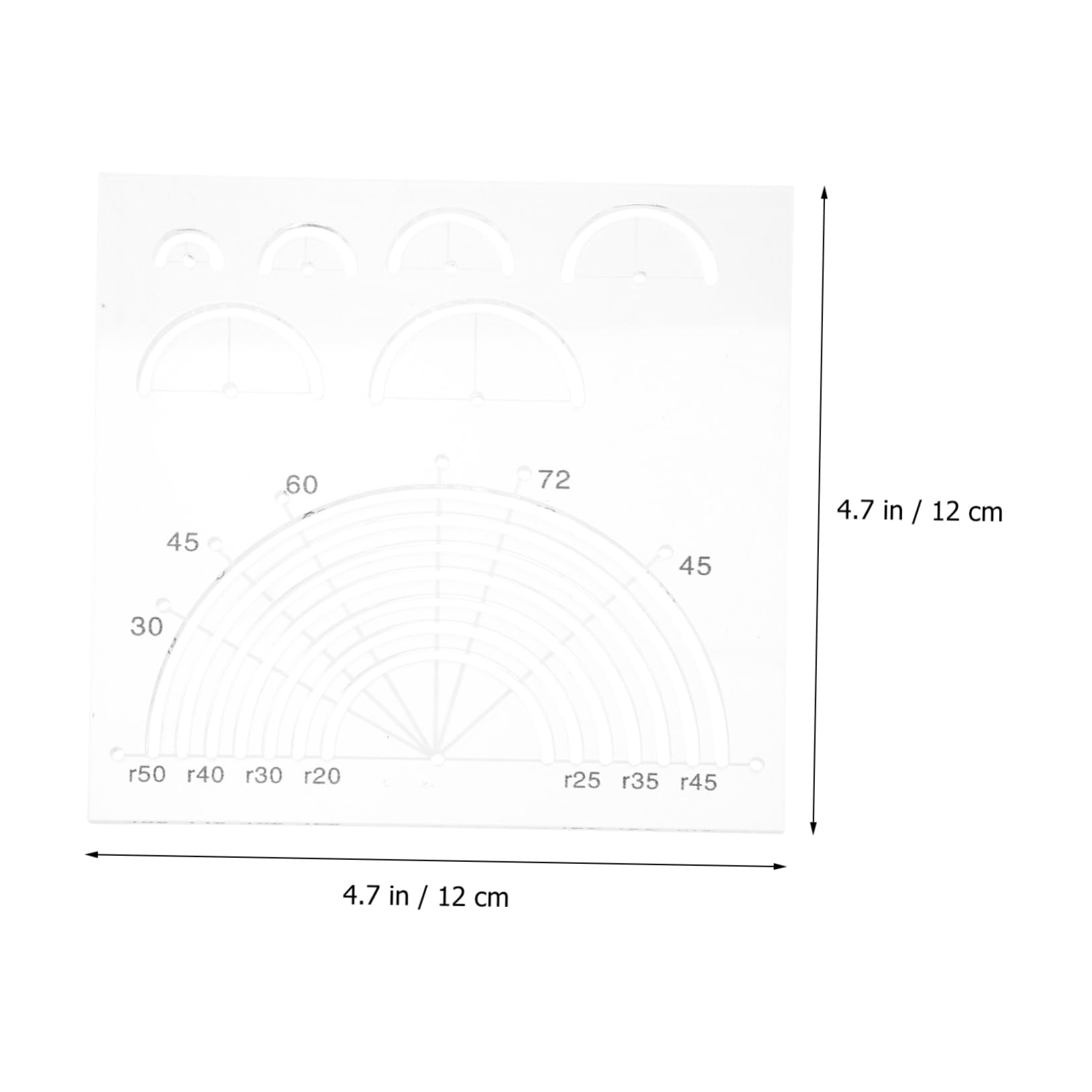 OSALADI 4 Pezzi Set Modello Trapuntato Governate Kit Sovrani Trapunti Cerchio Forniture Trapuntanti Ricamo Quilting Quilters Misurazione Tessuto Righello Per Cucire Trasparente Acrilico