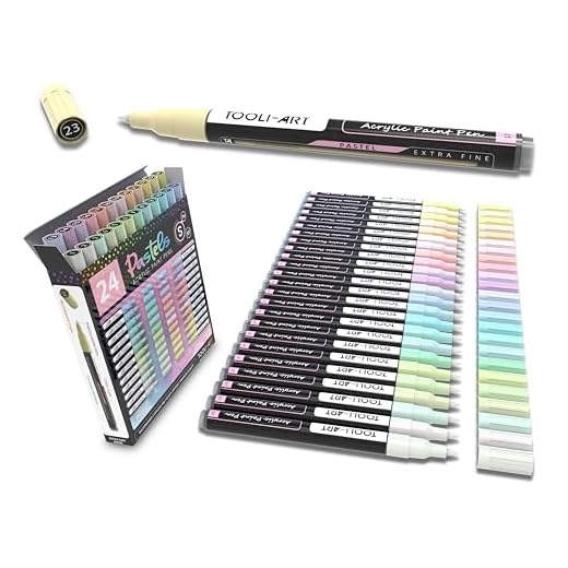 Juego de 24 bolígrafos de pintura acrílica pastel, serie de colores especiales, punta extrafina de 0,7 mm para pintar sobre roca, vidrio, tazas, madera, metal, lienzo, base de agua no tóxica