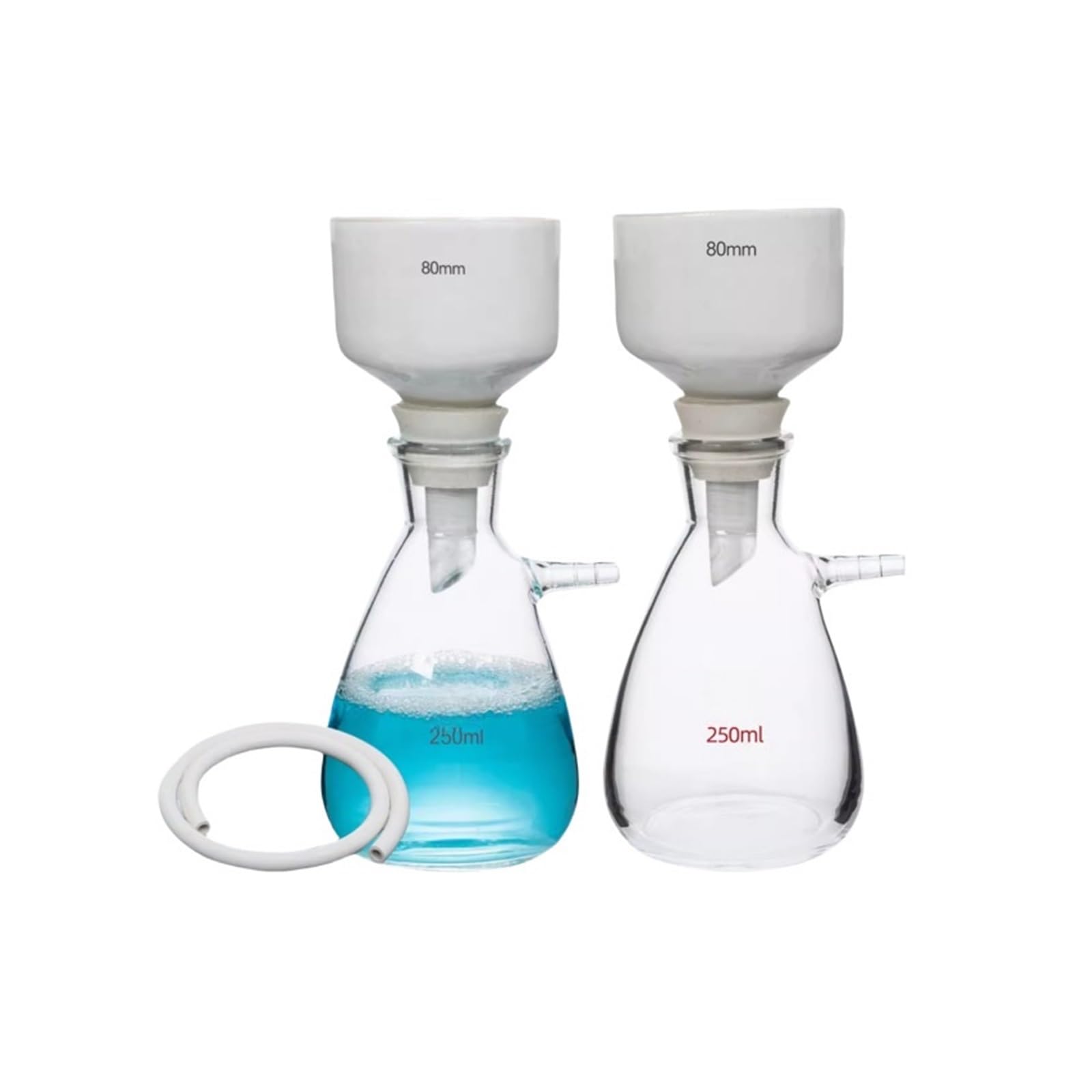 1 Uds. Kit de embudo Buchner-sistema de filtración al vacío a presión botella de filtro de boquillas superiores/inferiores(100mm 500ml)
