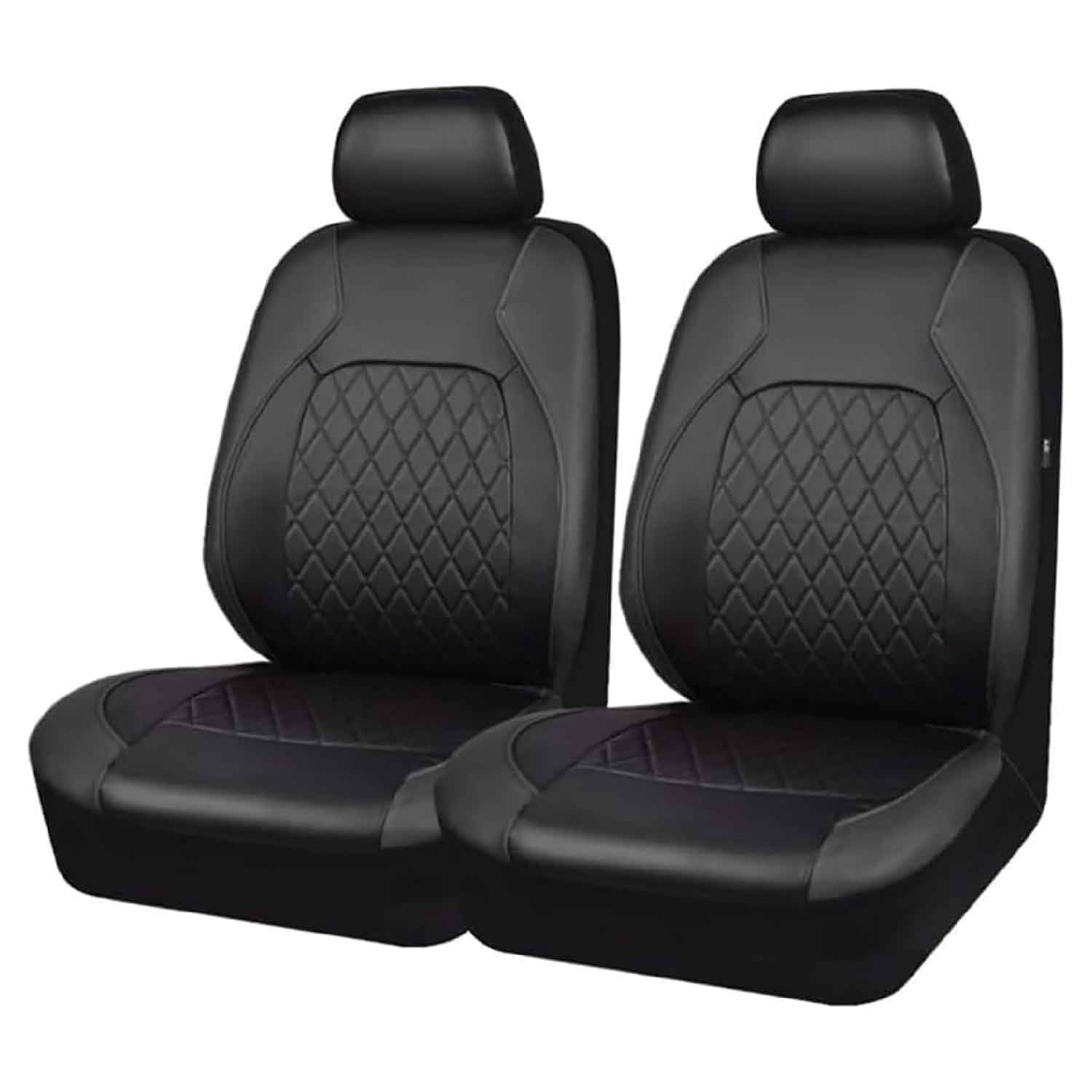 Jingxinxue A/Black 2 Pieces Front Cr Set Covers For Suzuki Grnd Vitr 2000-2024 2025, Front Pir Uto Set Protector Pu Lether Universl Set Cover Wterproof Brethble,