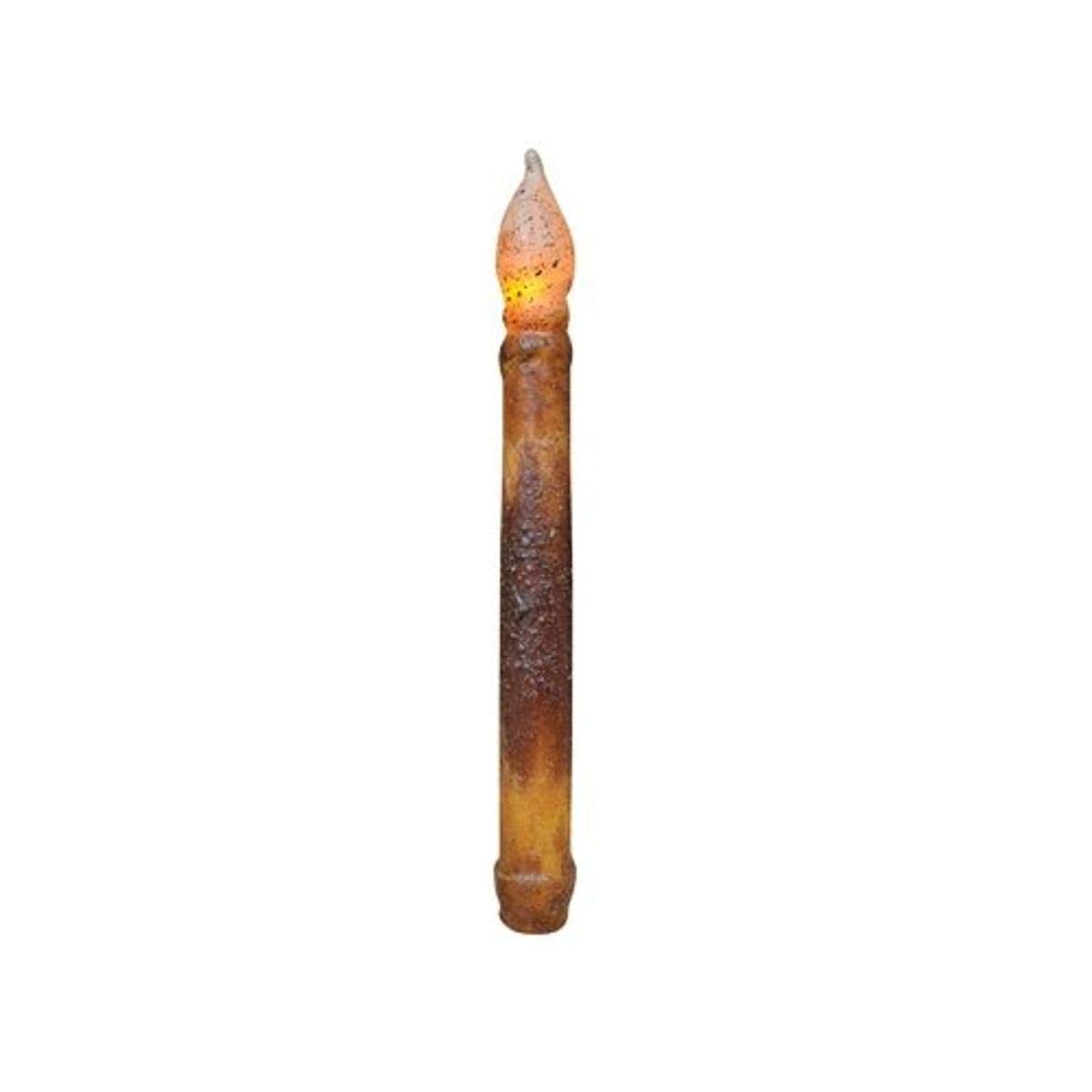 CWI Gifts 2-Piece LED Taper Candle Set, 6-Inch, Cinnamon