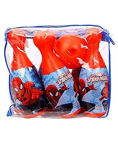 NIYANETAIL 6 Pin 1 Bowling Game Set for Kids with 6 Pin 1 Ball Sport Toys Gift for Baby Boys Girls Age 3 4 5 6 7 8.12 Years Old ABS Plastic (Spiderman Bowling Set) 3