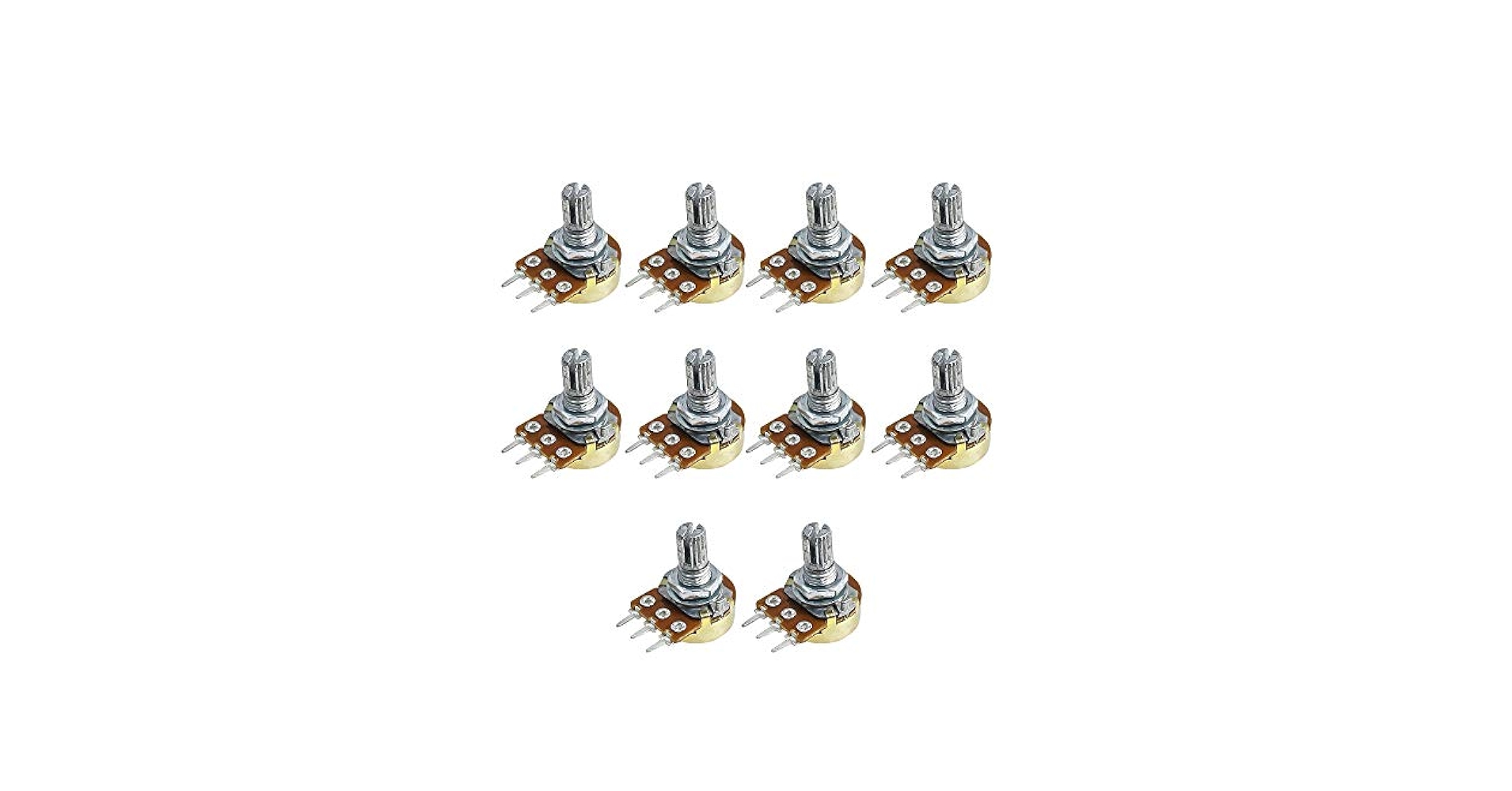 Comimark 10Pcs WH148 Type B10K Ohm Linear Taper Rotary