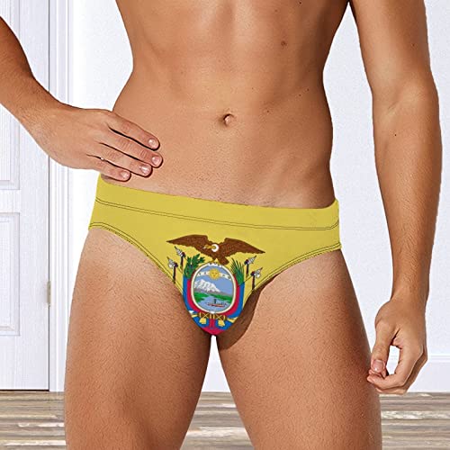 Calculay Ecuador Flag Men's Swimming Trunks,Beach Shorts Stretch Swimsuit Quick Dry3