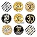 Adesivi 216 Pezzi 30th Compleanno Adesivi Etichette Fatti a Mano Sticker Tag Anniversario Adesivi Nero e Oro Decorazioni Compleanno 30 Anni per Festa di Compleanno 30th