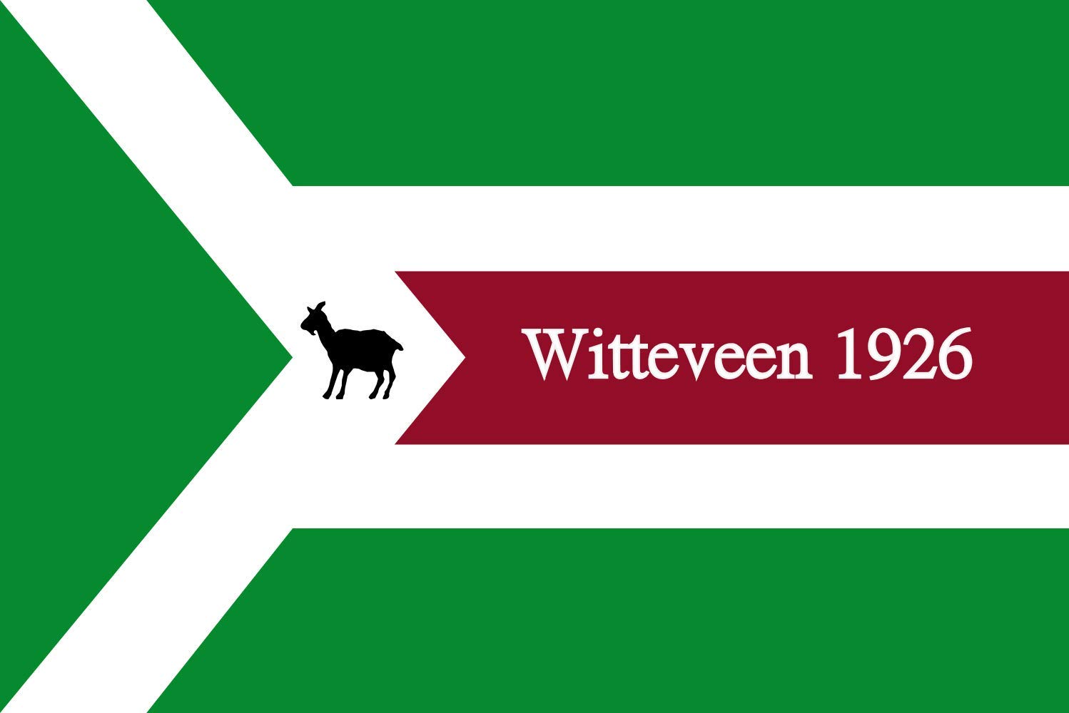 Drapeau large Witteveen vlag anti-décoloration pour mât de jardin résistant