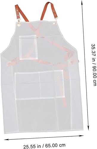 Miniatura 6 de NOLITOY delantal delantal delantal de trabajo delantal de trabajo resistente delantal pintores delantal plato delantal medio delantal lavavajillas