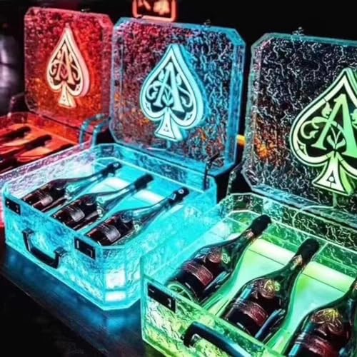 Soporte para botellas LED de acrílico NYMFEA con luces miniatura 4